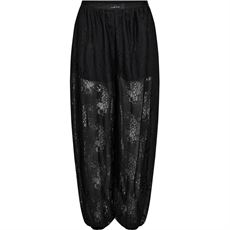 HAUTE L`AMITIÉ BUKSER, BELLA LACE HAREM PANT, BLACK